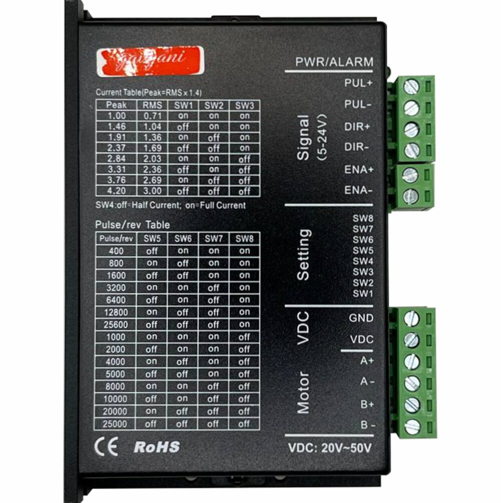 Комплект - шаговый двигатель LC57HS56 и драйвер  MC542E — изображение 2